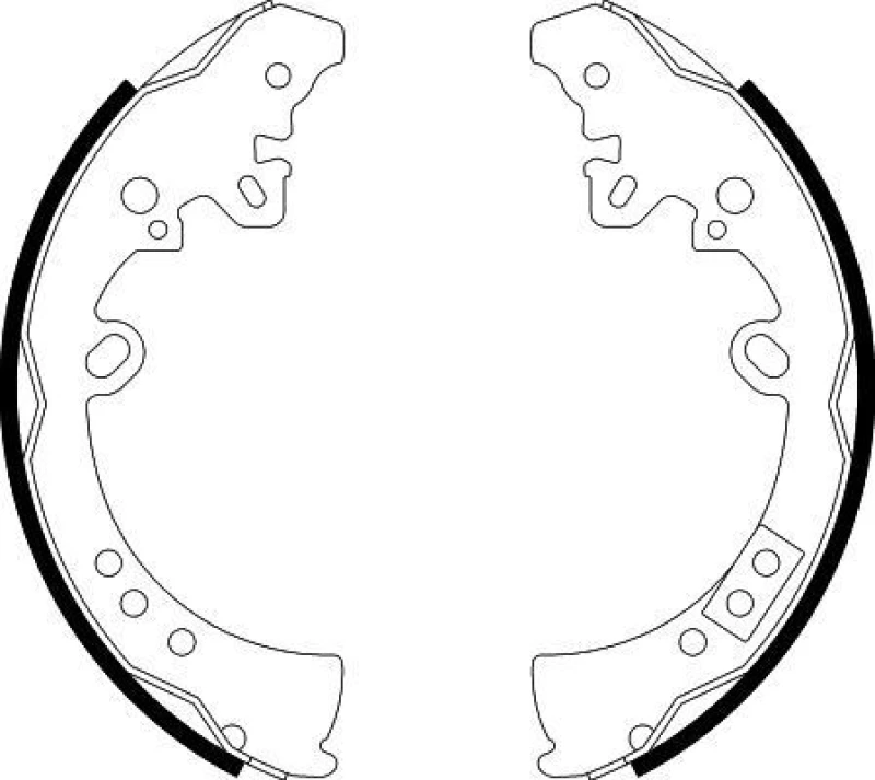 Image of HELLA Brake Shoe Set HELLA 8DB 355 003-011