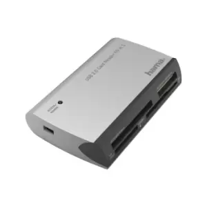 image of Hama All-in-One card reader USB 2.0 Black, Silver