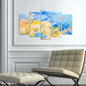Image of 5ABSMDF-68 Multicolor Decorative MDF Painting (5 Pieces)