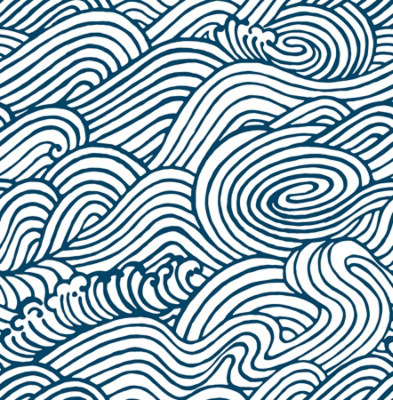 Image of Nuwallpaper Nus3562 Saybrook Peel & Stick Wallpaper, Navy