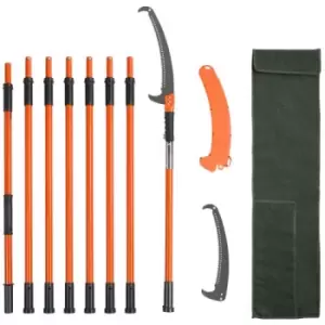 Image of VEVOR Manual Pole Saw, 7.3-27 ft Extendable Tree Pruner, Sharp Steel Blade High Branches Trimming, Manual Branch Trimmer with Lightweight 8 Fiberglass