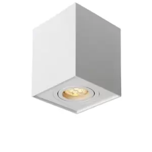 Image of Lucide Tube Modern Surface Mounted Ceiling Spotlight 1xGU10 White