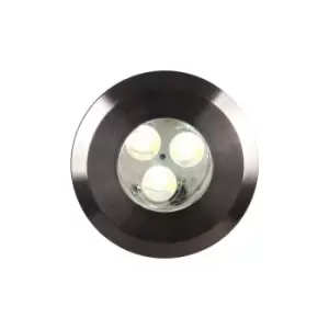 image of Outdoor IP65 3 Bulb Spot Lights Stainless Steel LED 1W Bulb Outside External