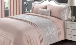 Image of Charleston Embellished Duvet Set, Cushion, Grey