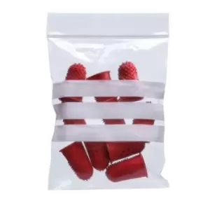 Image of Grip Seal Bags, Polythene, Standard Duty, 140 X 140MM (5.5" X 5.5") , 35MU, Write-on Panels - Pack of 1000