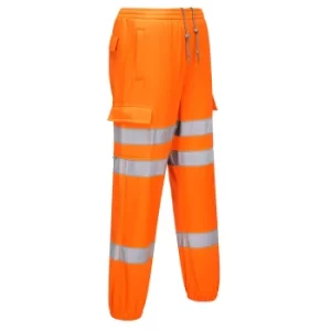 Image of Portwest Hi Vis Cargo Pocket Joggers Orange XL