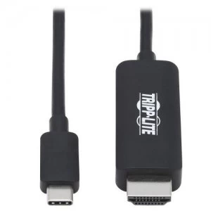 Image of Tripp Lite USB C to HDMI Adapter Cable 4K Thunderbolt 3 Compatible Bla