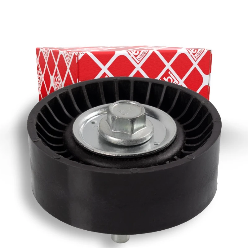 Image of FEBI BILSTEIN 34244 Idler Pulley with screw Plastic Deflection/Guide Pulley,v-ribbed belt (312)