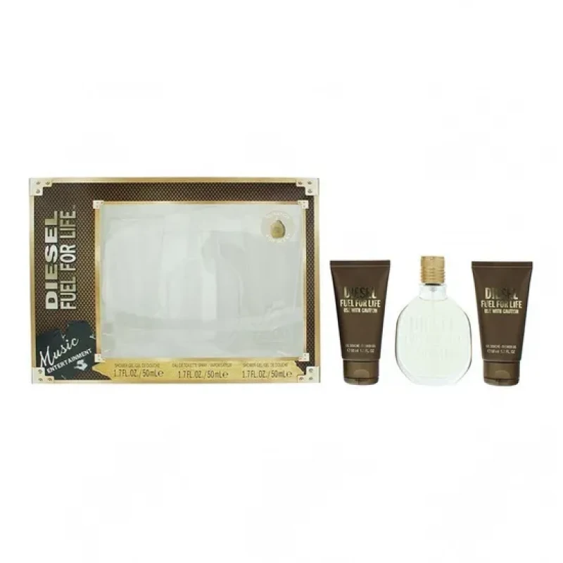 Image of Diesel Fuel For Life Eau de Toilette 50ml Gift Set 50ml & 2x50ml Shower Gel