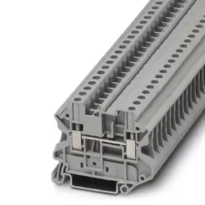 Phoenix Contact Grey UT 4-MTD RD Feed Through Terminal Block, 26 10 AWG, 4mm, 800 V