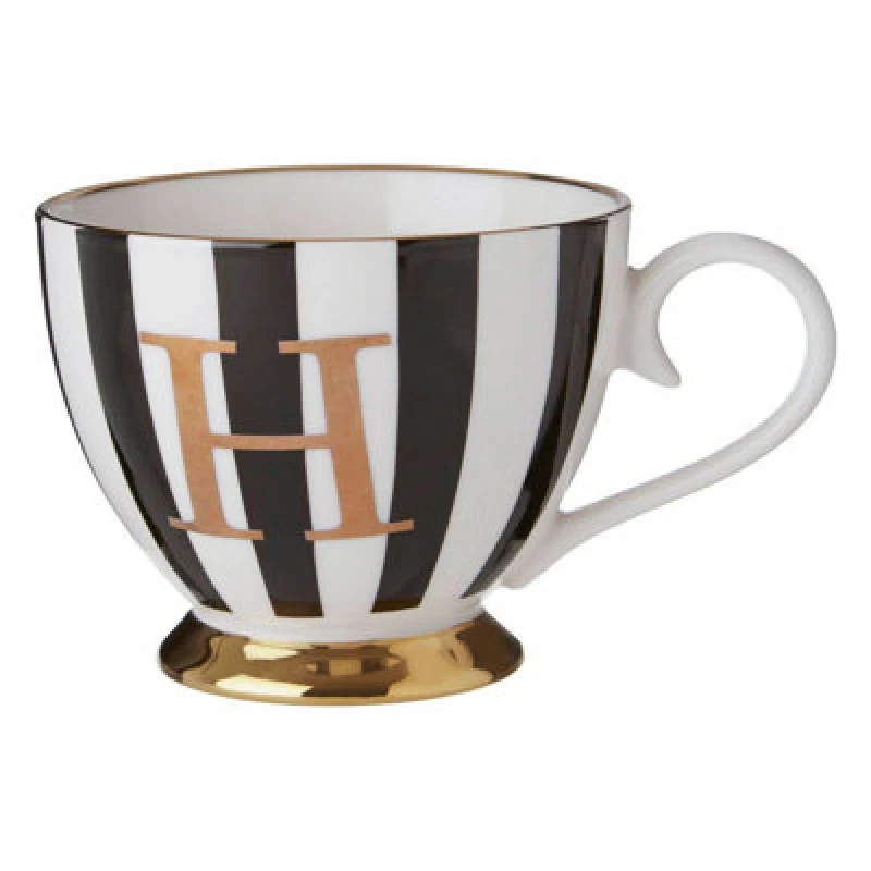 Image of Premier Housewares Mimo Duchess H Monogram Mug Black unisex