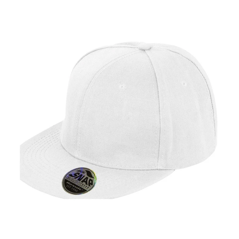 Image of Result Result Men Bronx Original Flat Peak Snapback Cap in White White One Size Male 5063470791002