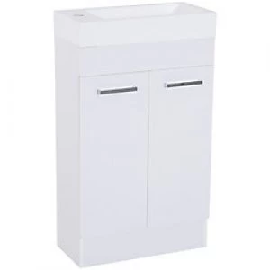 image of Kleankin Bathroom Cabinet White 900 mm x 250 mm x 550 mm