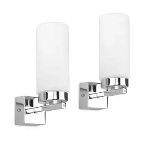 Image of Rembrandt Pair of Silver Bathroom Wall Light