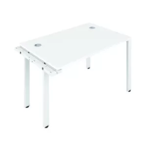 image of Jemini 1 Person Extension Bench Desk 1200x800x730mm White/White KF808572