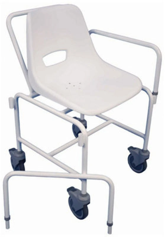 Image of Aidapt Charing Attendant Propelled Shower Chair White