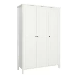 image of Tromso 3 Door Wardrobe Off White