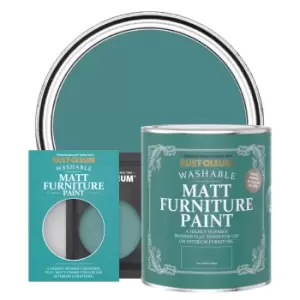 image of Rust-Oleum Matt Furniture & Trim Paint - PEACOCK SUIT - 750ml