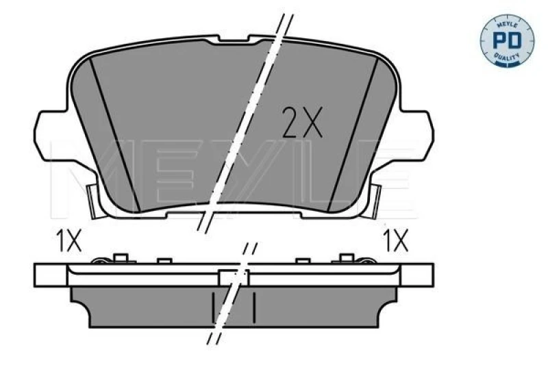 Image of Brake pad set MEYLE 025 221 2317/PD
