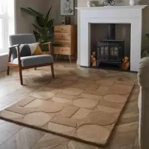 Image of Mayfair Arabella 120x170cm Taupe Wool Rug