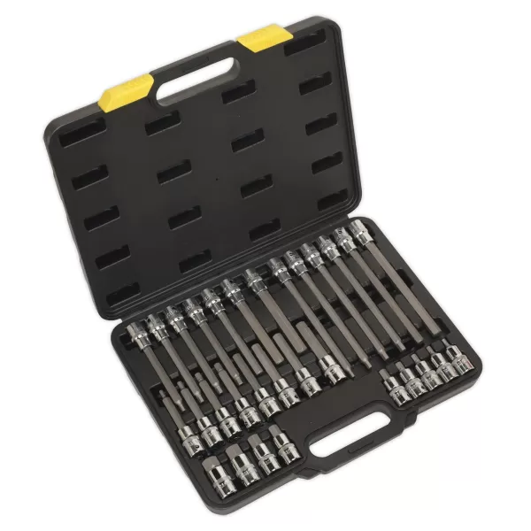Image of Genuine SEALEY S01077 Hex Socket Bit Set 30pc 1/2Sq Drive