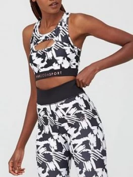 Image of Pink Soda Scribble Sports Bra - Black/White