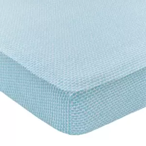 image of Joules Coastal Border Stripe Kingsize Fitted Sheet, Aqua