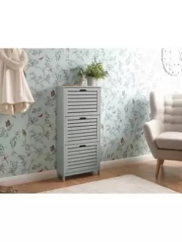 Image of Gfw Bergen Three Tier Shoe Cabinet - Grey
