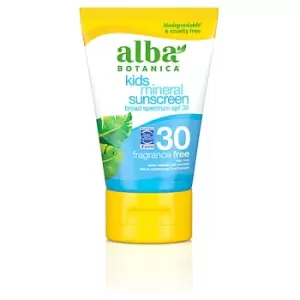 image of Alba Botanica Kids Mineral Sunscreen SPF30 - Fragrance Free