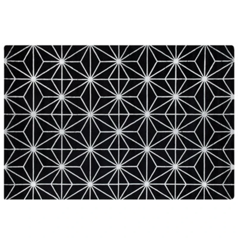 Image of Beliani Rug Sibel Black 140 X 200 Cm Viscose