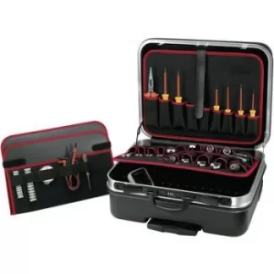 Image of Toolcraft Rigid Tool Case with Wheels Dimensions: (L x W x H) 515 x 435 x 265mm ABS