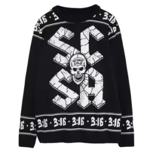 Image of WWE Mens Stone Cold Steve Austin Knitted Jumper (XXL) (Black/White)