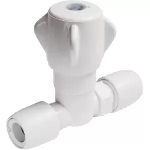 image of Hep2O Stopcock Cold Water 15mm in White Plastic