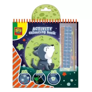 image of SES Creative 3-in-1 Activity Glow-in-the-Dark Colouring Book,...