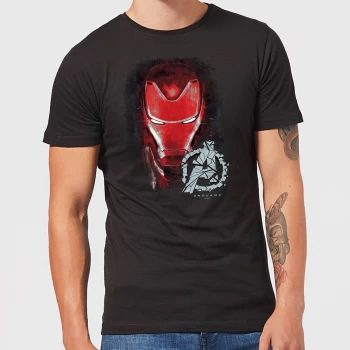 Image of Avengers Endgame Iron Man Brushed Mens T-Shirt - Black - 3XL - Black
