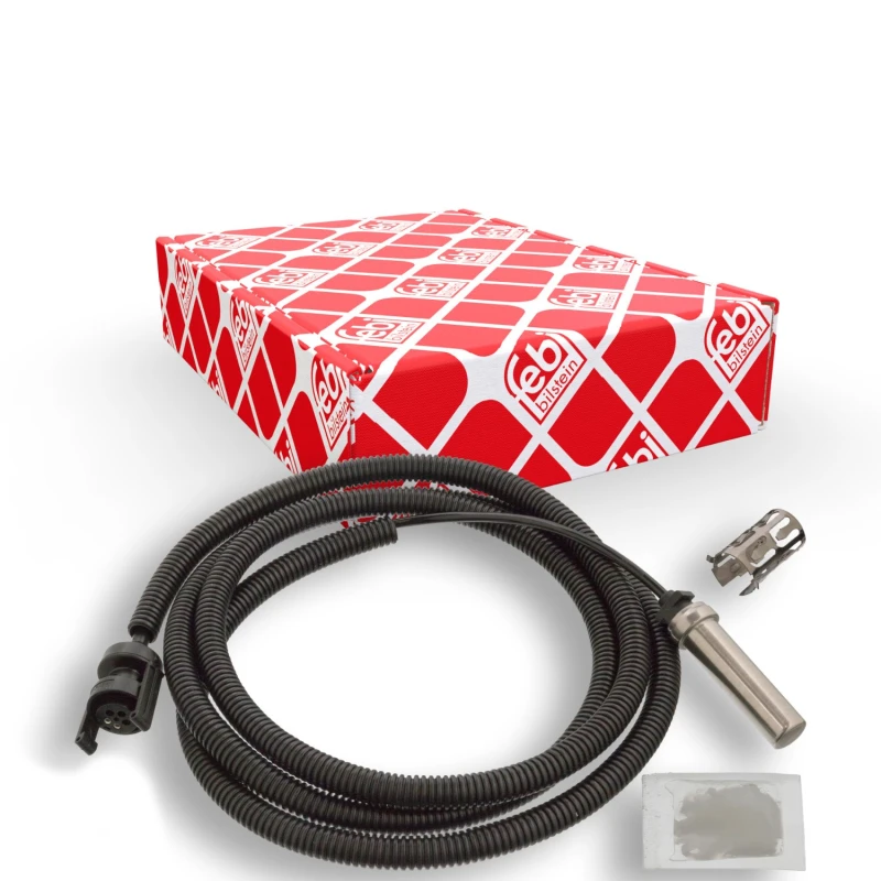 Image of FEBI BILSTEIN 106399 ABS Sensor Rear Axle Right, with bush Sensor,wheel speed (412)