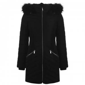 Image of DKNY Stretch Puffer Jacket - Black