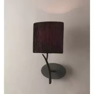 Image of Wall light Eve 1 Bulb E27, anthracite with Black oval lampshade