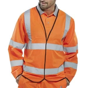 image of BSeen High Visibility Long Sleeve Jerkin 2XL Orange Ref PKJENGXXL Up