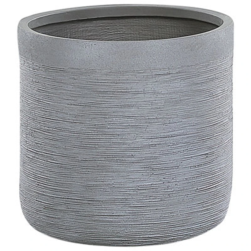 Image of Beliani Traditional Plant Pot Samos 42cm Grey