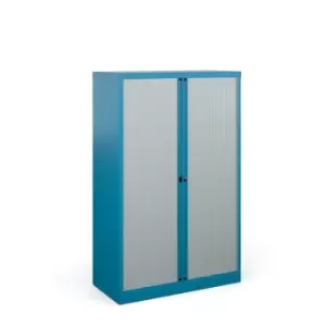 Image of Bisley Systems Storage Low Tambour Cupboard 1000mm High - Yellow