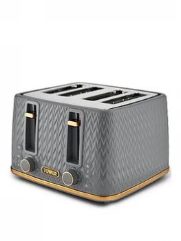 image of Tower Empire Collection T20061GRY 4 Slice Toaster