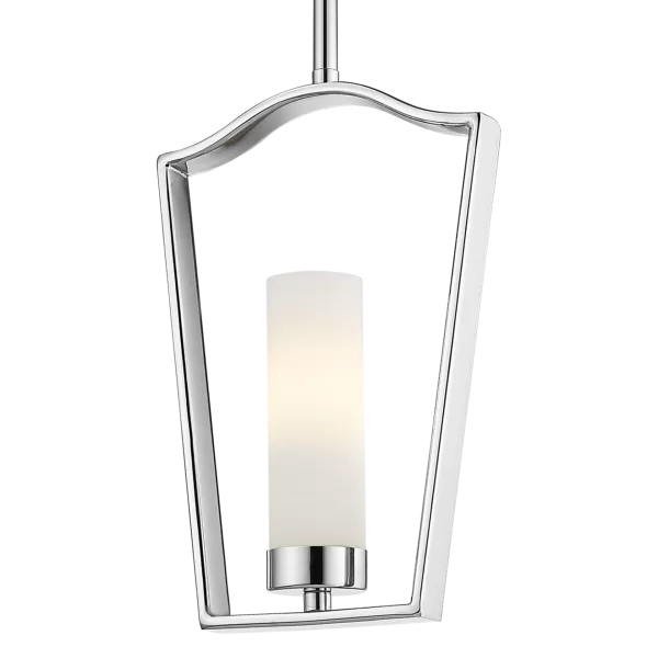 image of Dublin Wire Frame Pendant Ceiling Light Silver, E14