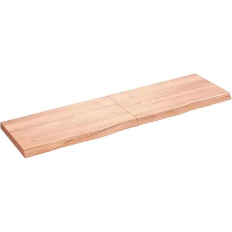 Image of Vidaxl Wall Shelf Light Brown 180X50X6cm Treated Solid Wood Oak, Brown 363721