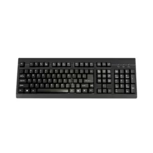 image of 5 Star Office Keyboard USB Wired Hot Keys Black