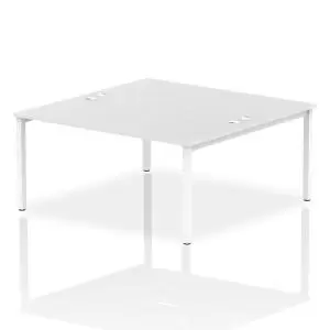 image of Impulse Bench B2B 2 Person 1600 White Frame Office Bench Desk White