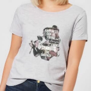 Image of Disney Beauty And The Beast Happiness Womens T-Shirt - Grey - 3XL