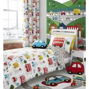 Image of Catherine Lansfield - Transport Vehicles Toddler Duvet Cover Set - Multicoloured