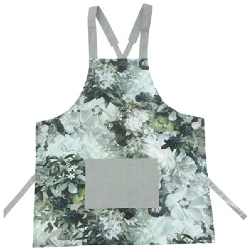 Image of MM Living Florian Cotton Apron with Dual Patch Pocket Multi