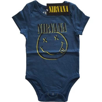 Image of Nirvana - Inverse Smiley Kids 12 Months Babywear - Blue